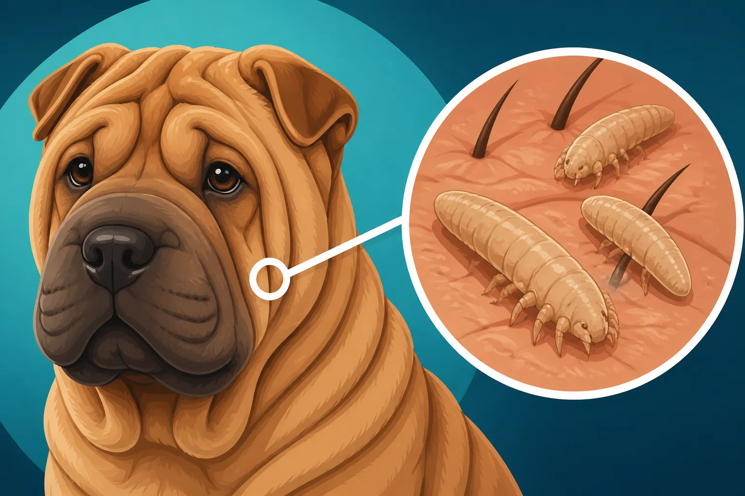 The Age Demodex Appears in a Shar Pei