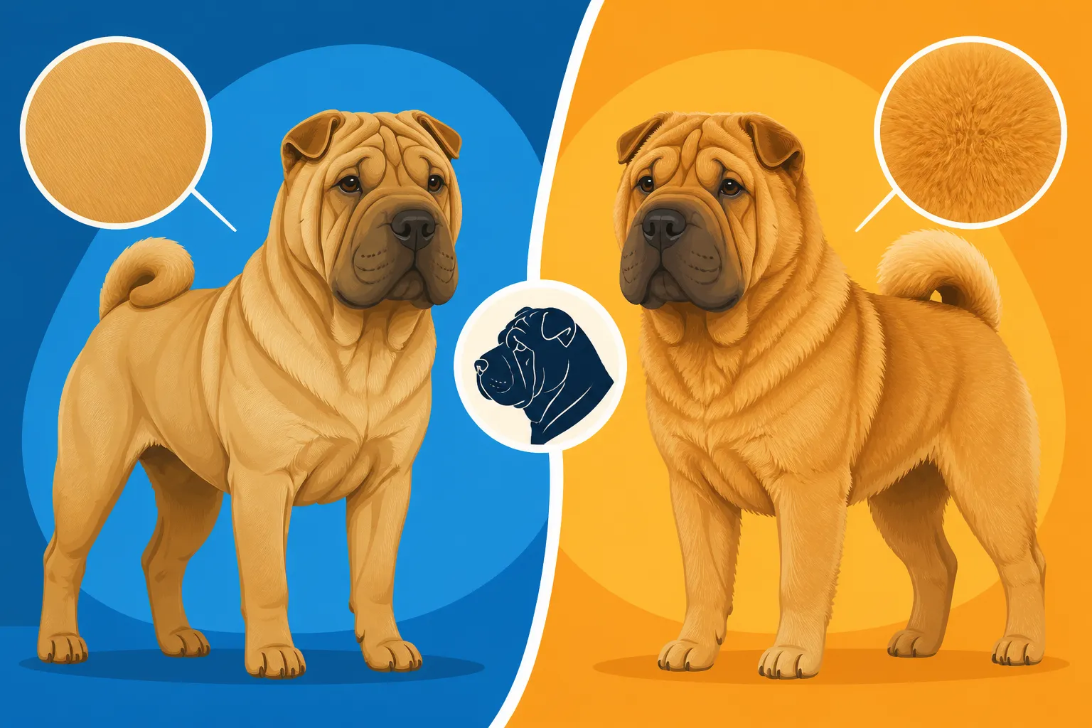 How a Horse Coat Shar Pei Differs From a Brush Coat