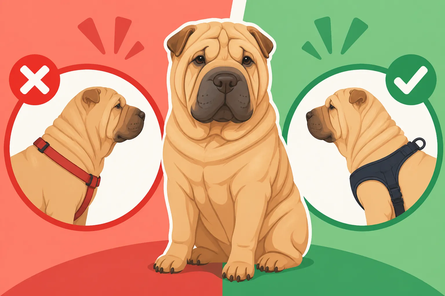 Whether a Harness Suits a Shar Pei Better