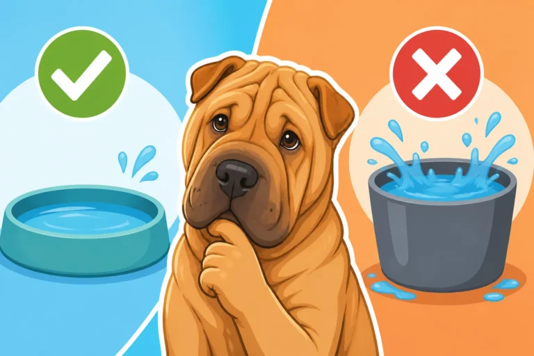 Whether a Shar Pei's Water Bowl Should Be Shallow