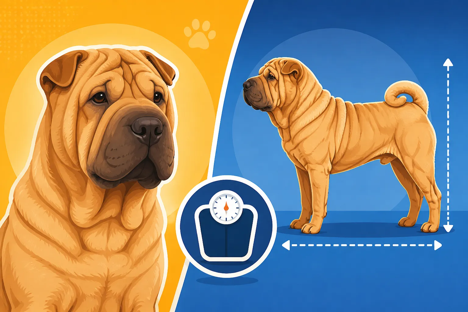 What a Shar Pei Weighs and How Tall It Stands