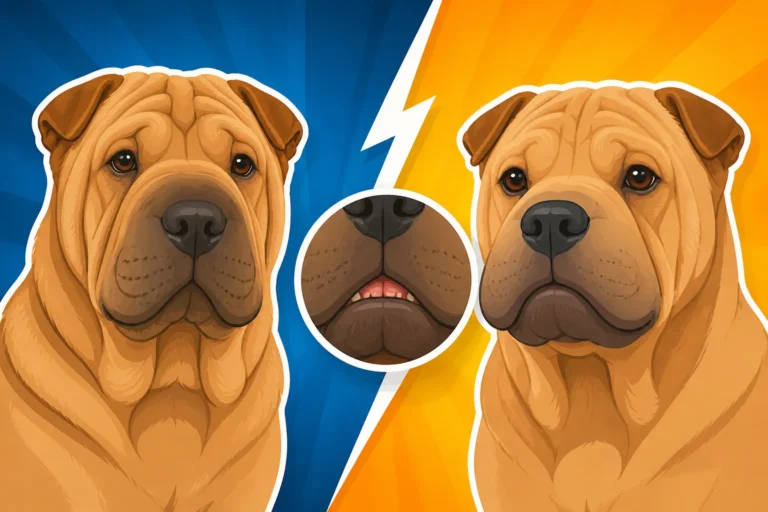 How a Bone Mouth Shar Pei Looks Different