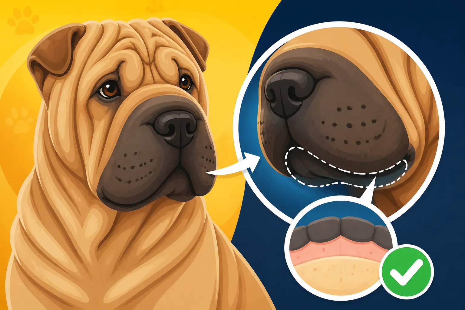 Whether a Meat Mouth Shar Pei Has a Padded Muzzle