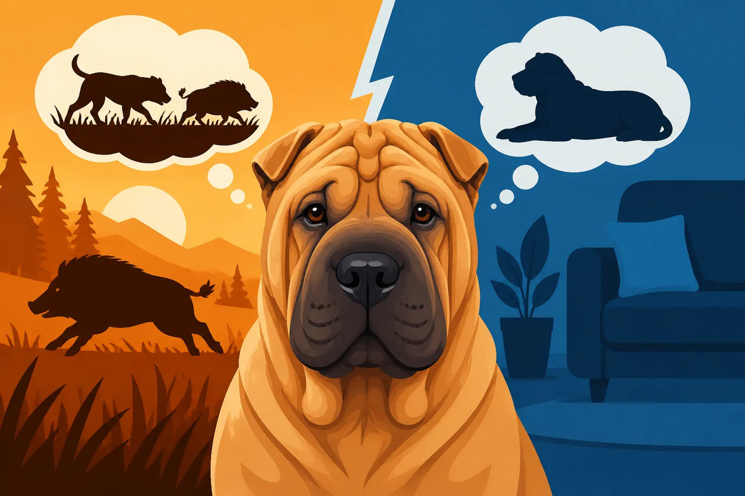 Whether the Shar Pei Hunted