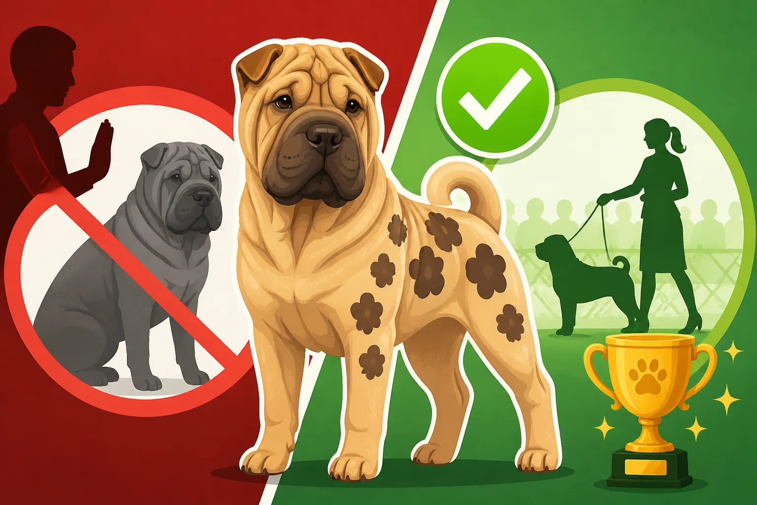 Whether a Flowered Shar Pei Can Be Shown
