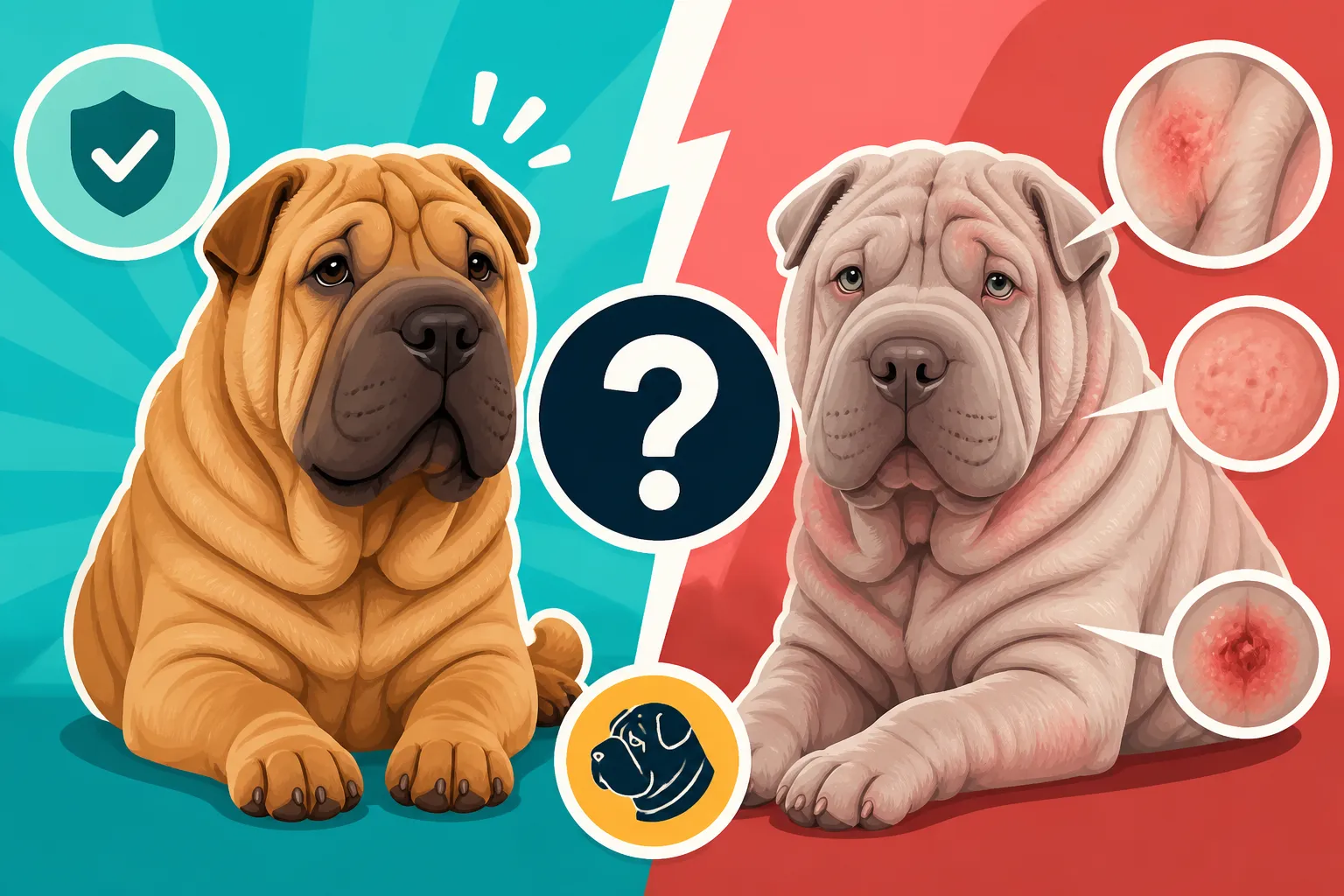 Whether a Dilute Shar Pei Has More Skin Problems