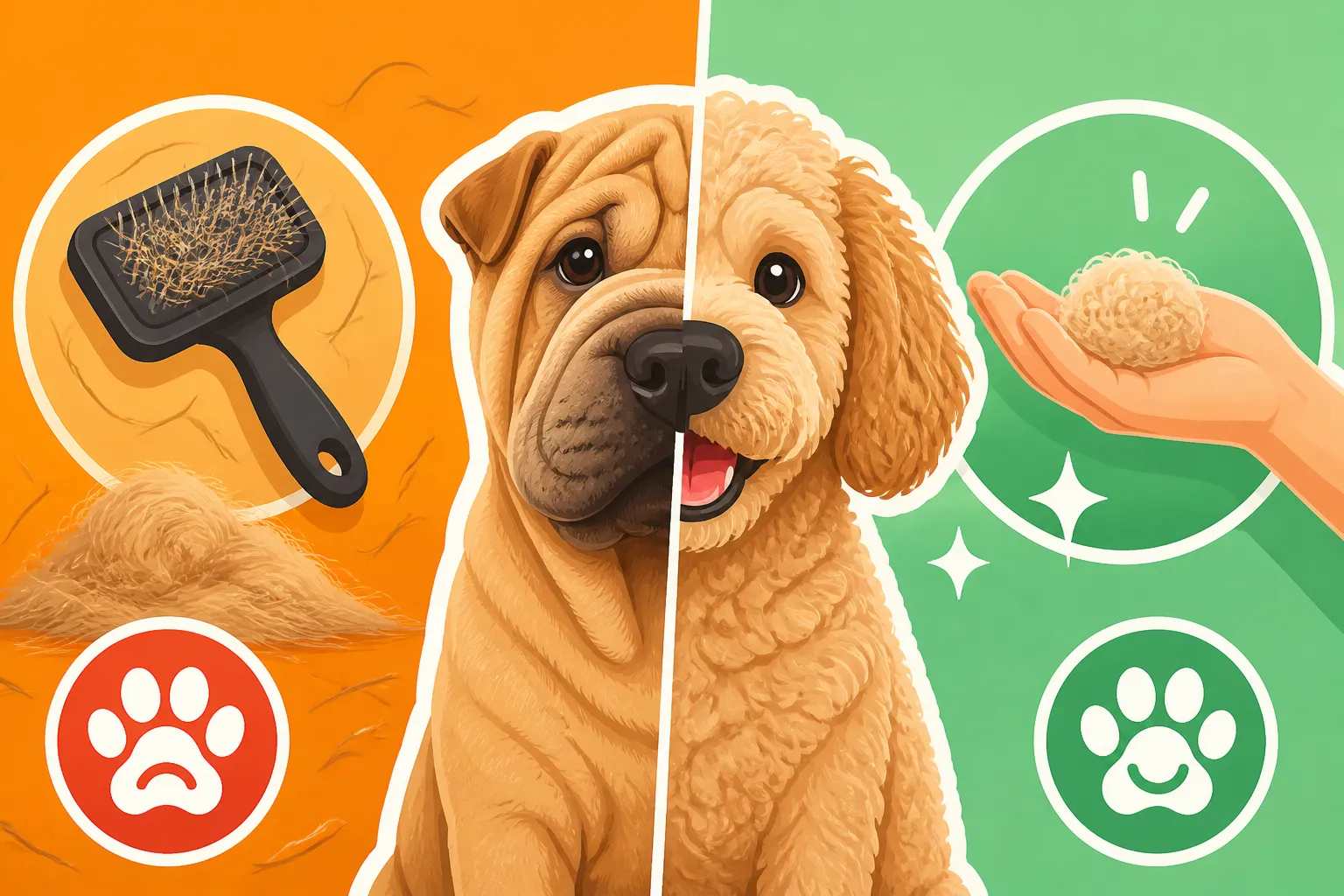 Whether a Shar Pei Poodle Cross Sheds Less
