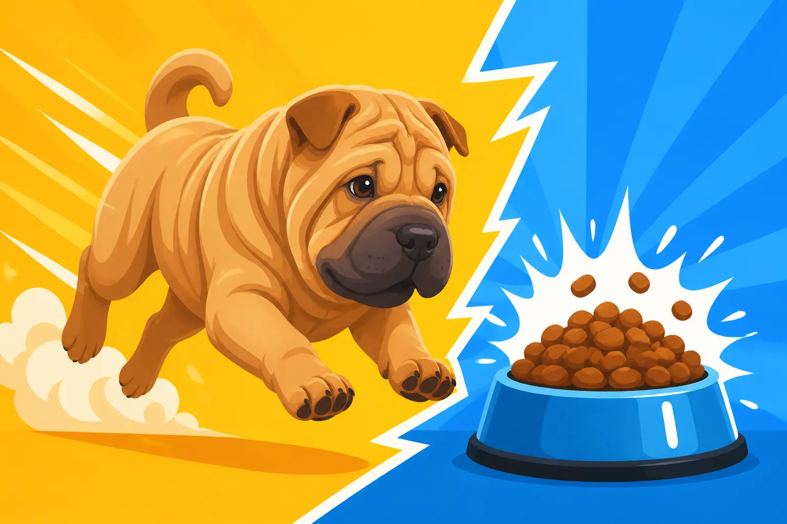 Whether a Shar Pei Bolts Its Food